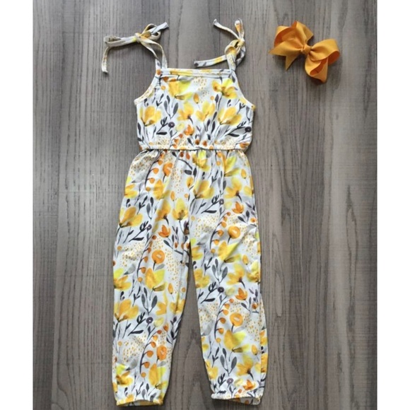 Yellow Floral Romper - Picture 1 of 1